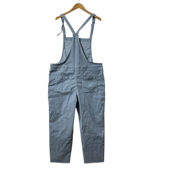 Aerie Light Wash Denim Corduroy Overalls Women’s Size XL Relaxed Fit Blue Boho - Picture 3 of 11